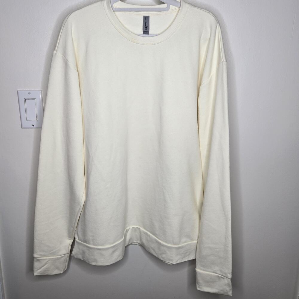 Next Level Apparel Women Ivory Sweatshirt Size Large